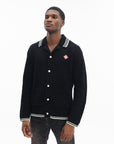 Casablanca Shirt Embroidered Faux Crochet Black
