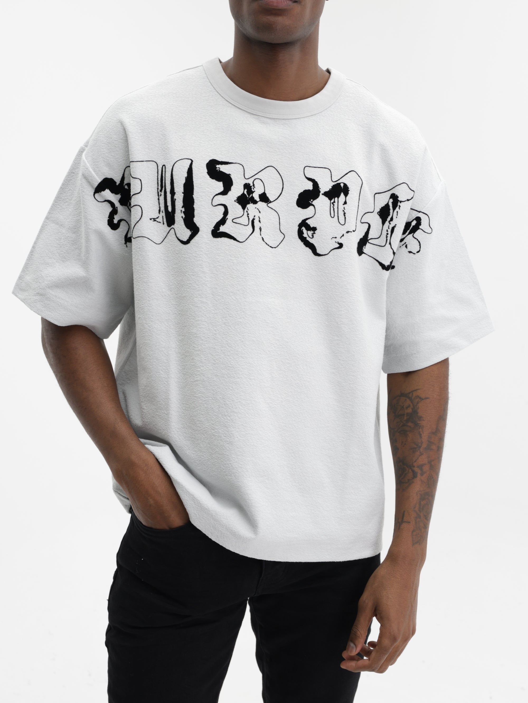 Purple T-Shirt Hwt Textured Grey