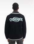 Casablanca Shirt Embroidered Faux Crochet Black