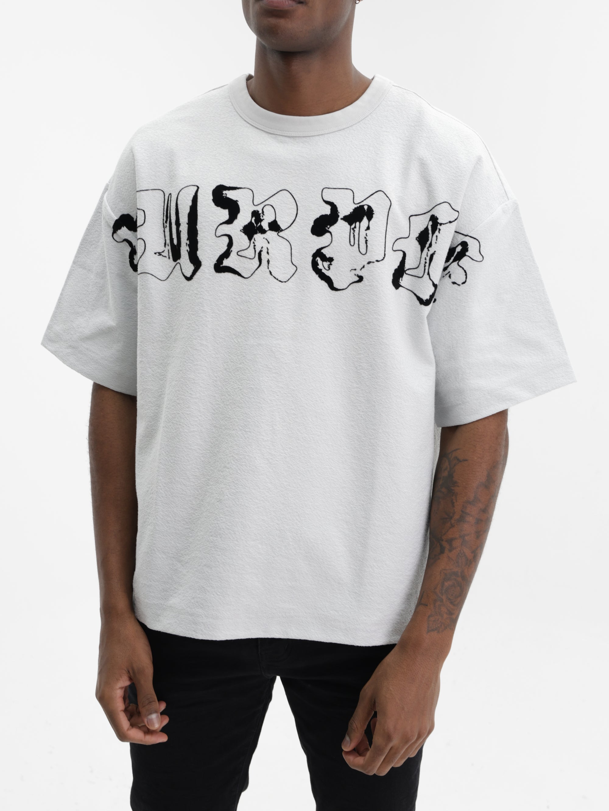 Purple T-Shirt Hwt Textured Grey