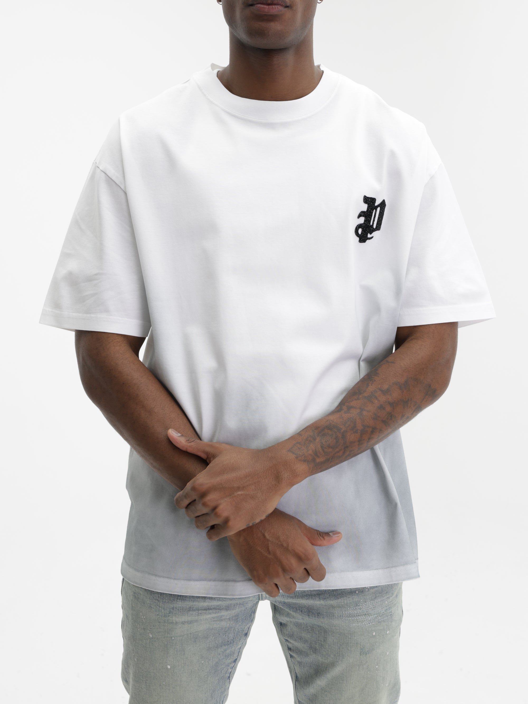 Purple T-Shirt Merc Oversized  White