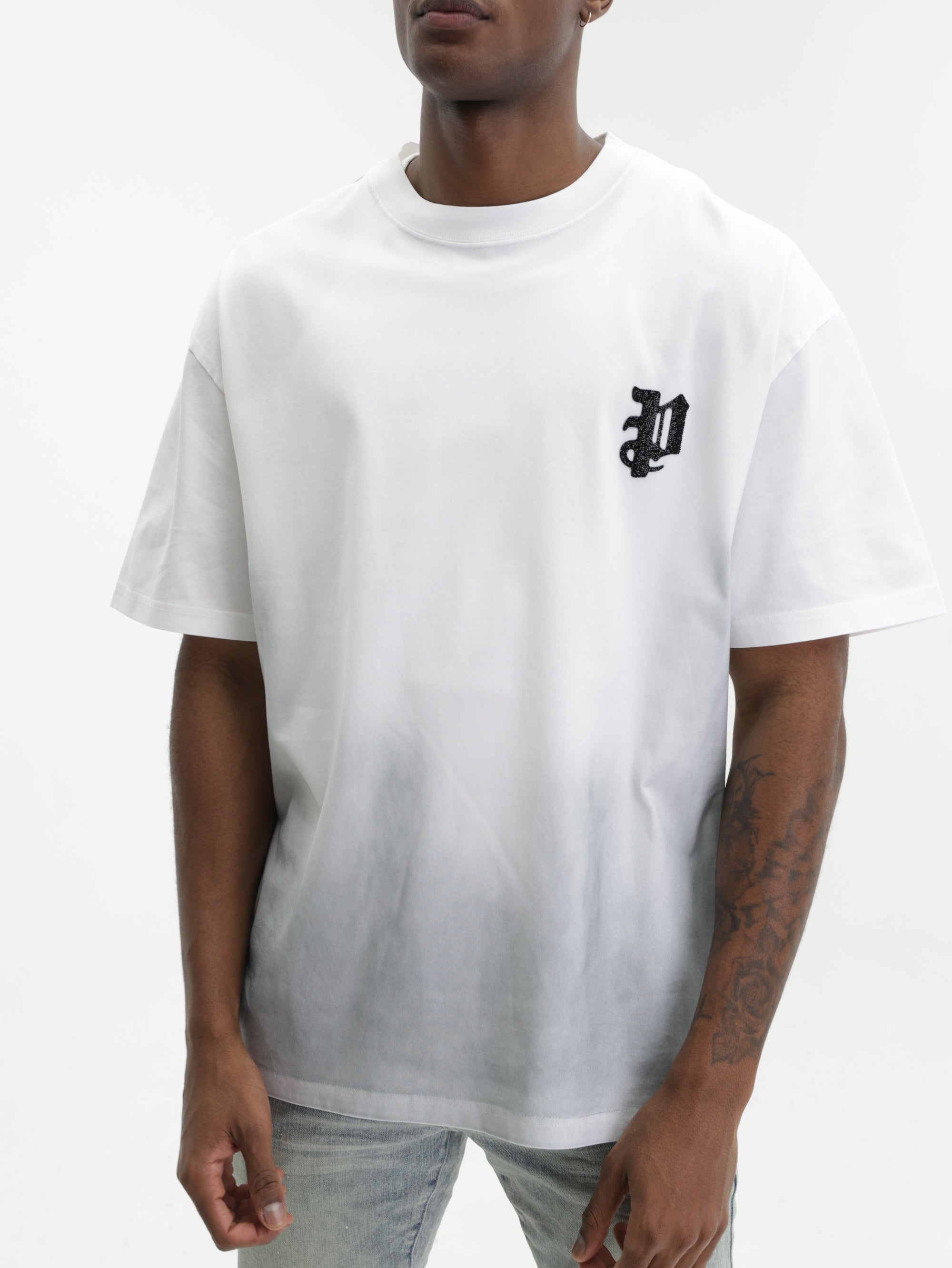 Purple T-Shirt Merc Oversized  White