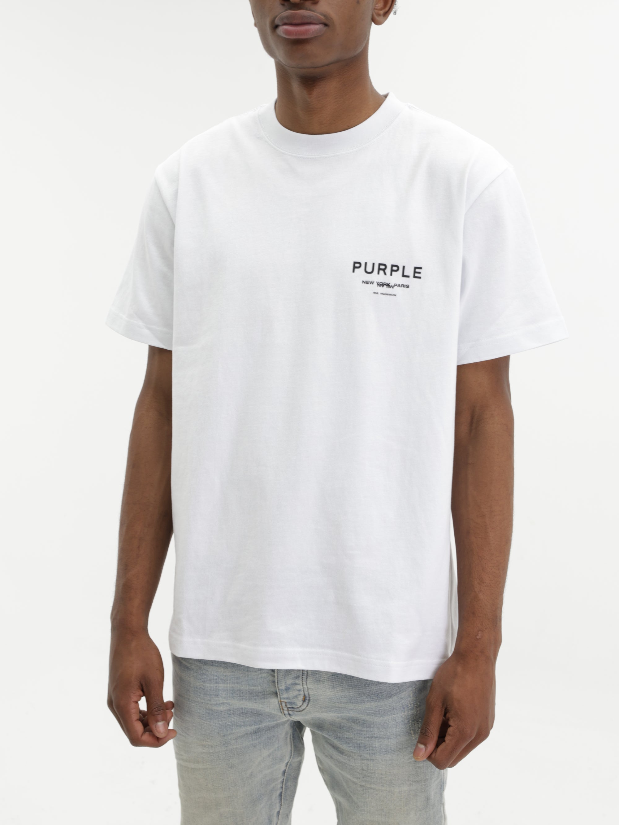 Purple T-Shirt Hwt  White
