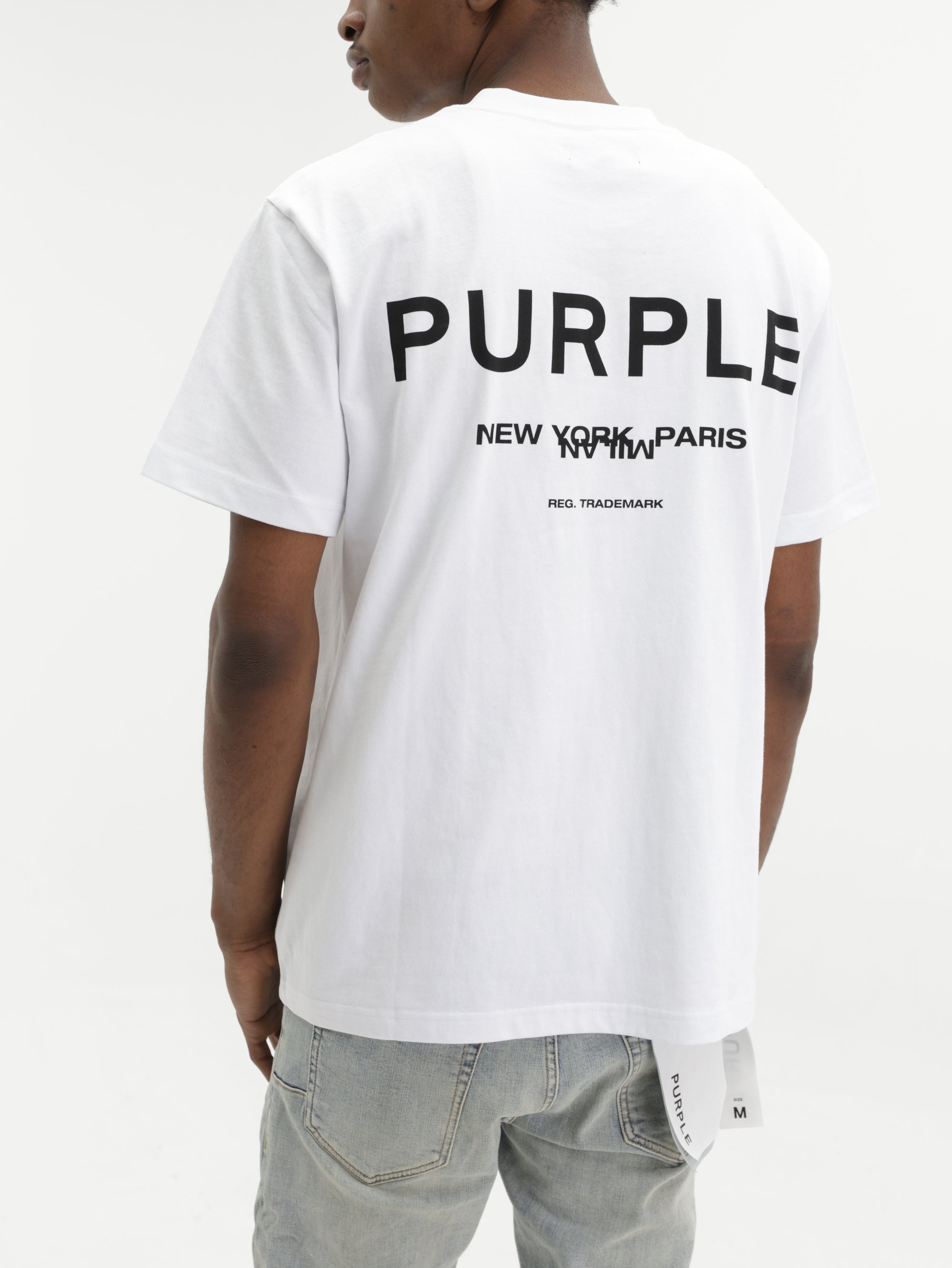 Purple T-Shirt Hwt  White