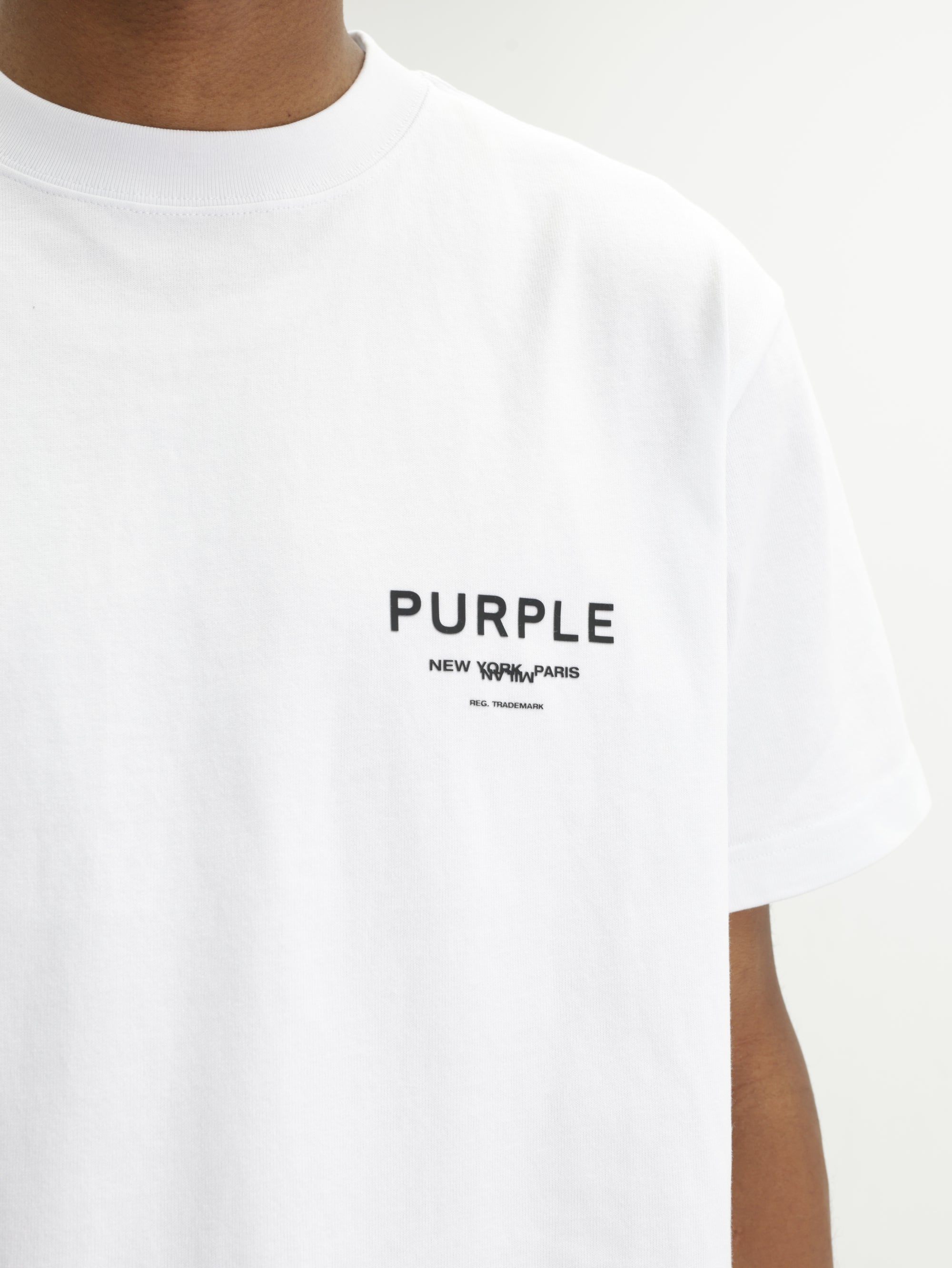Purple T-Shirt Hwt  White