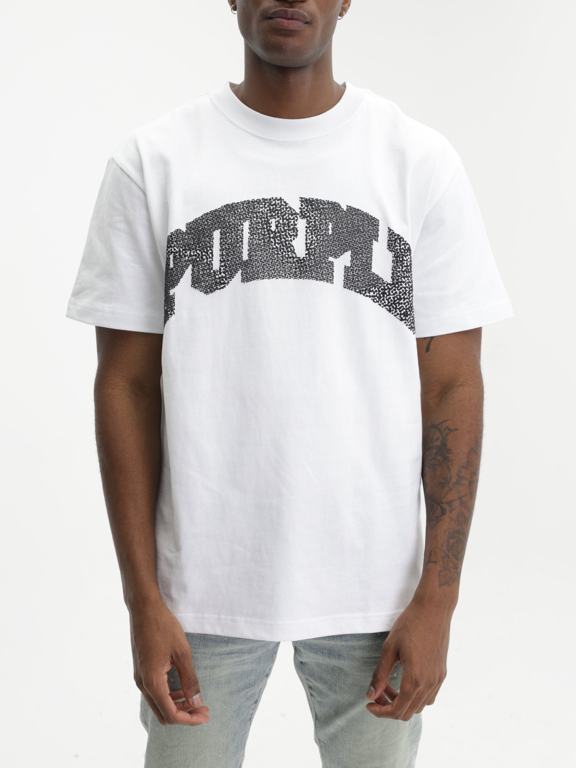 Purple T-Shirt Hwt  White