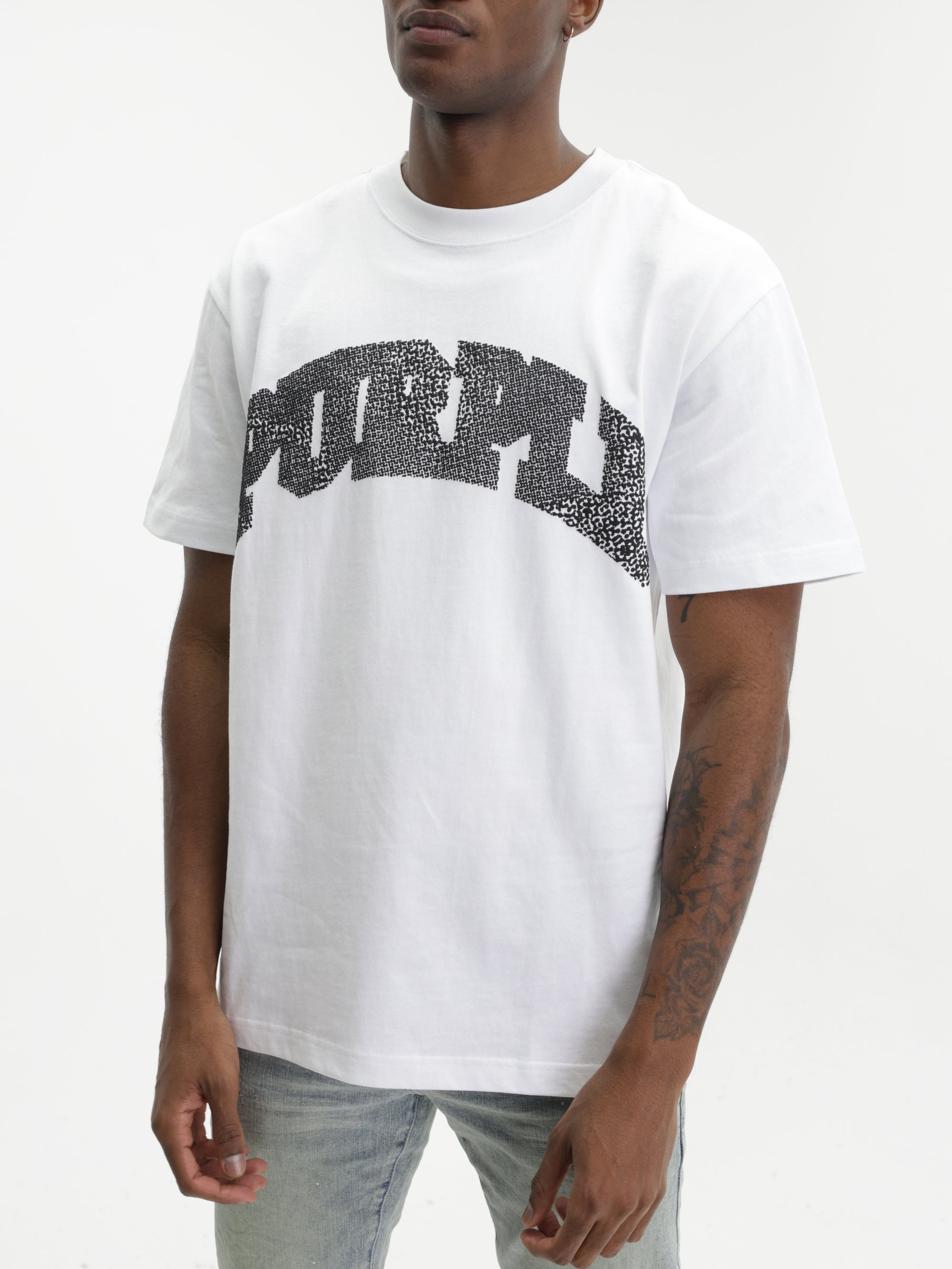 Purple T-Shirt Hwt  White