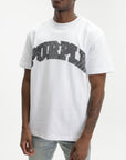 Purple T-Shirt Hwt  White