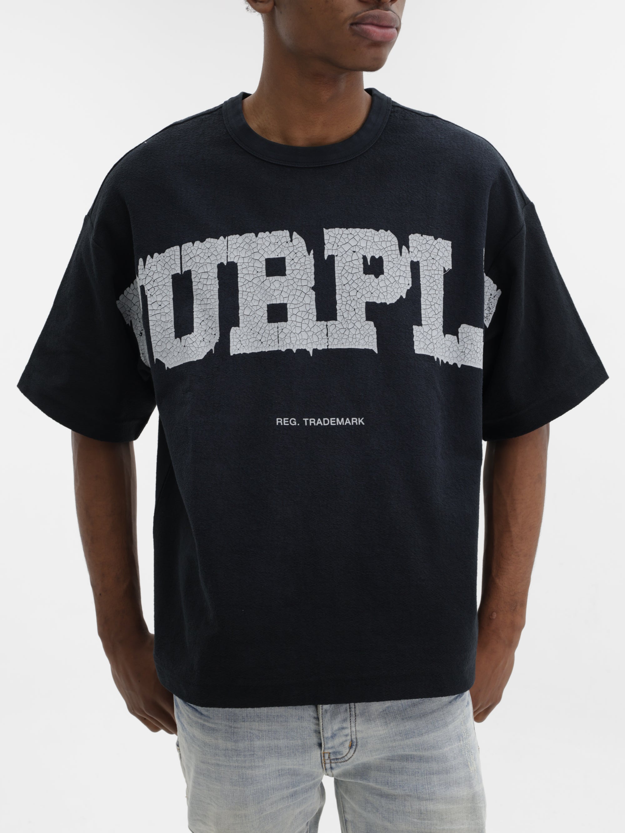 Purple T-Shirt Hwt Textured Black