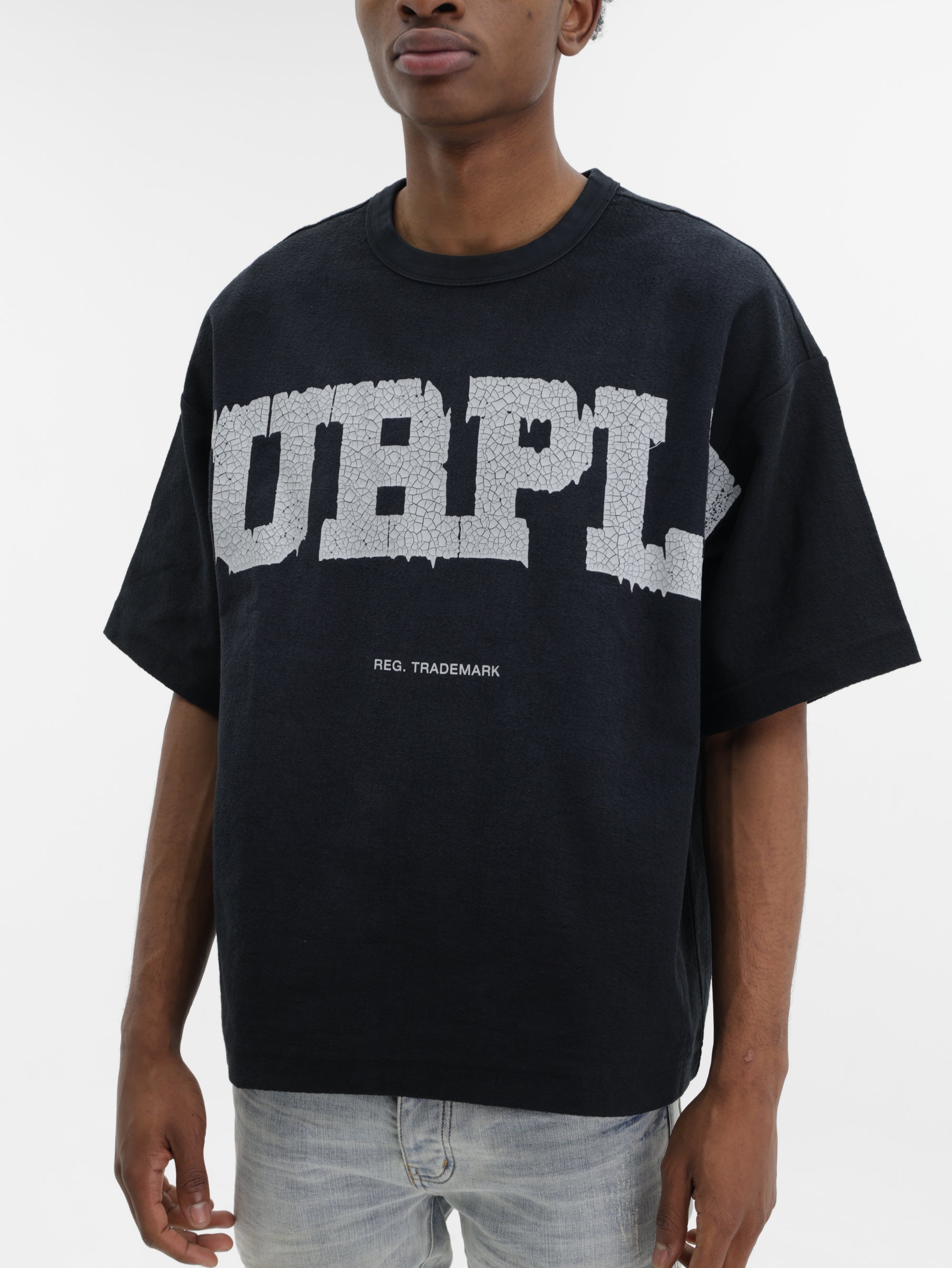 Purple T-Shirt Hwt Textured Black