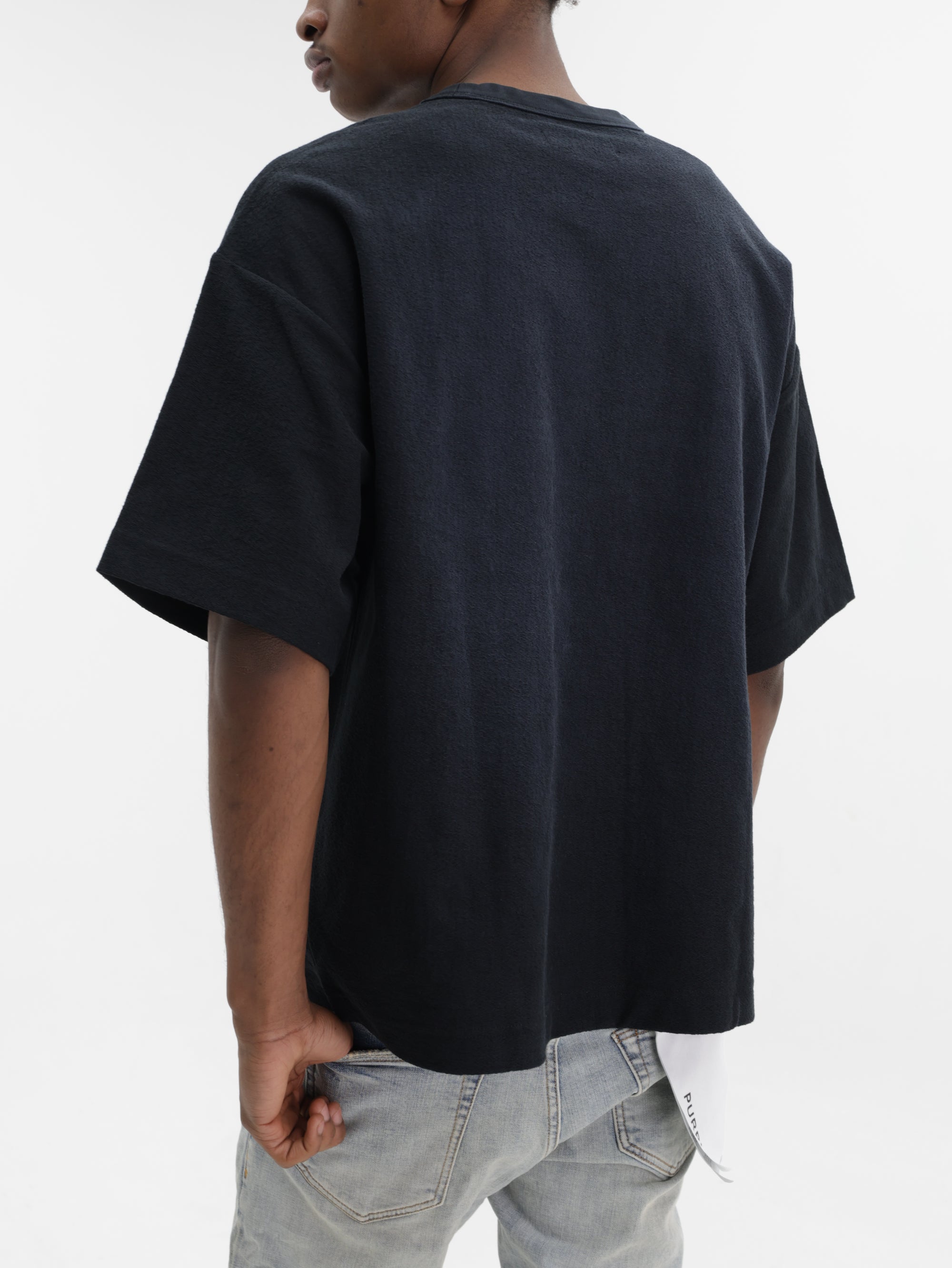 Purple T-Shirt Hwt Textured Black