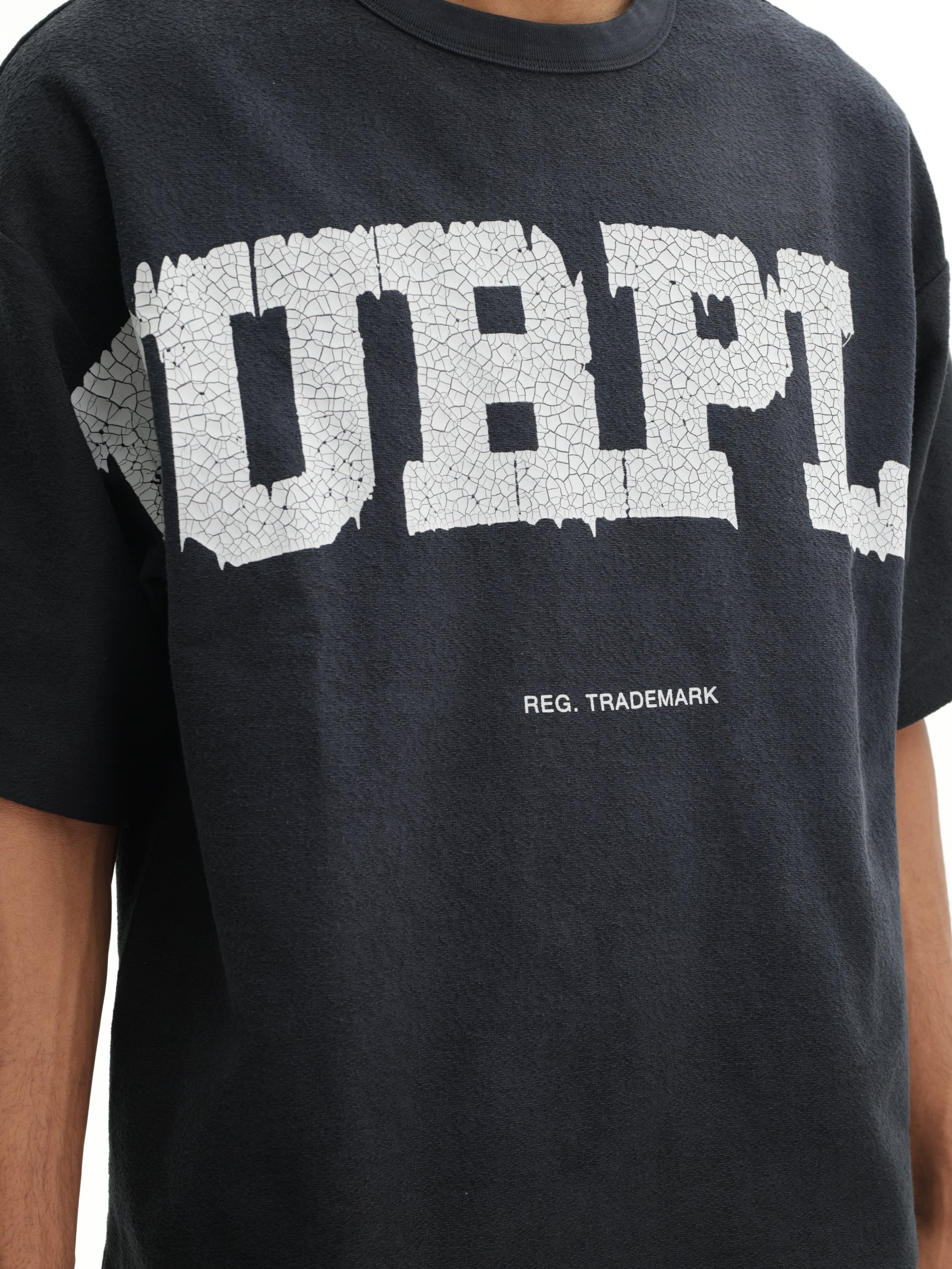 Purple T-Shirt Hwt Textured Black
