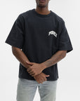 Purple T-Shirt Hwt Textured Black