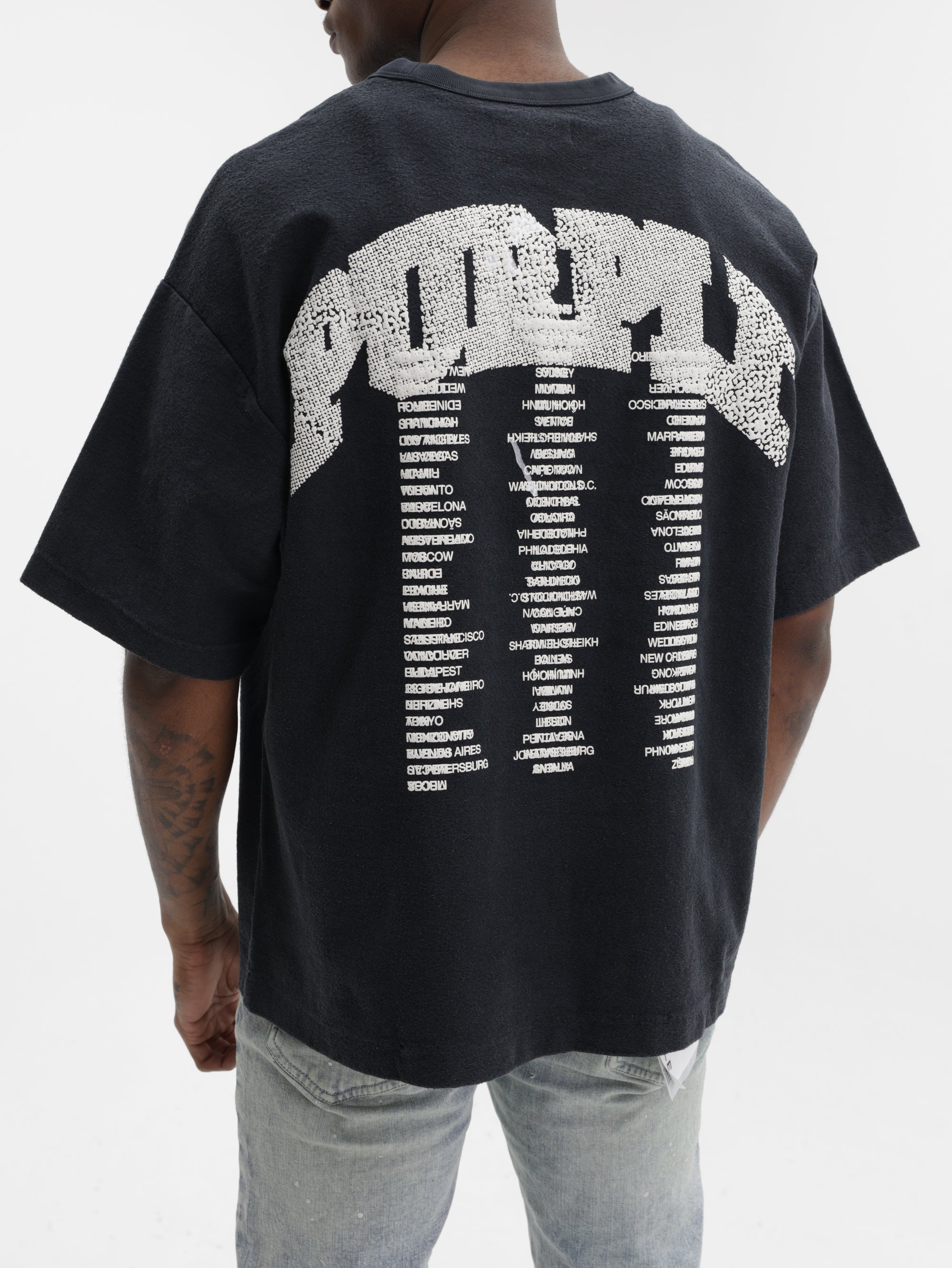 Purple T-Shirt Hwt Textured Black