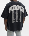 Purple T-Shirt Hwt Textured Black