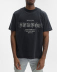 Purple T-Shirt Textured  Black