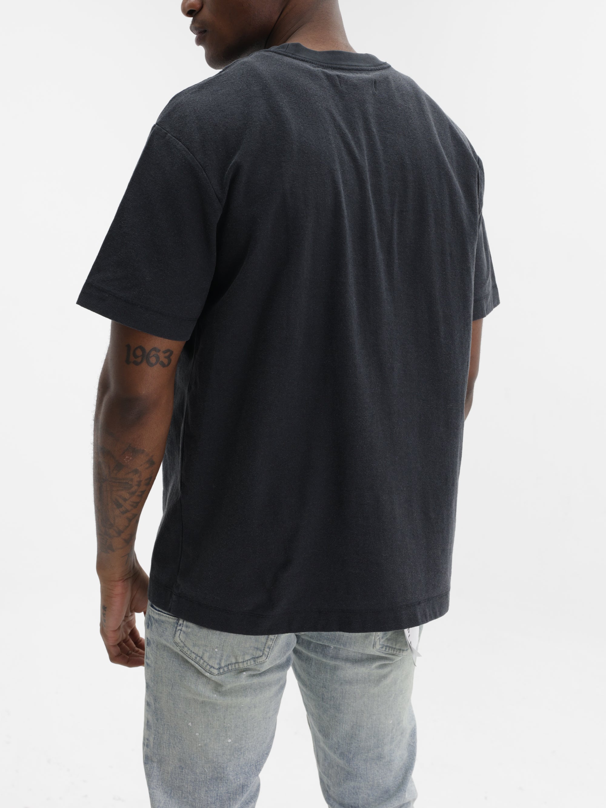 Purple T-Shirt Textured  Black