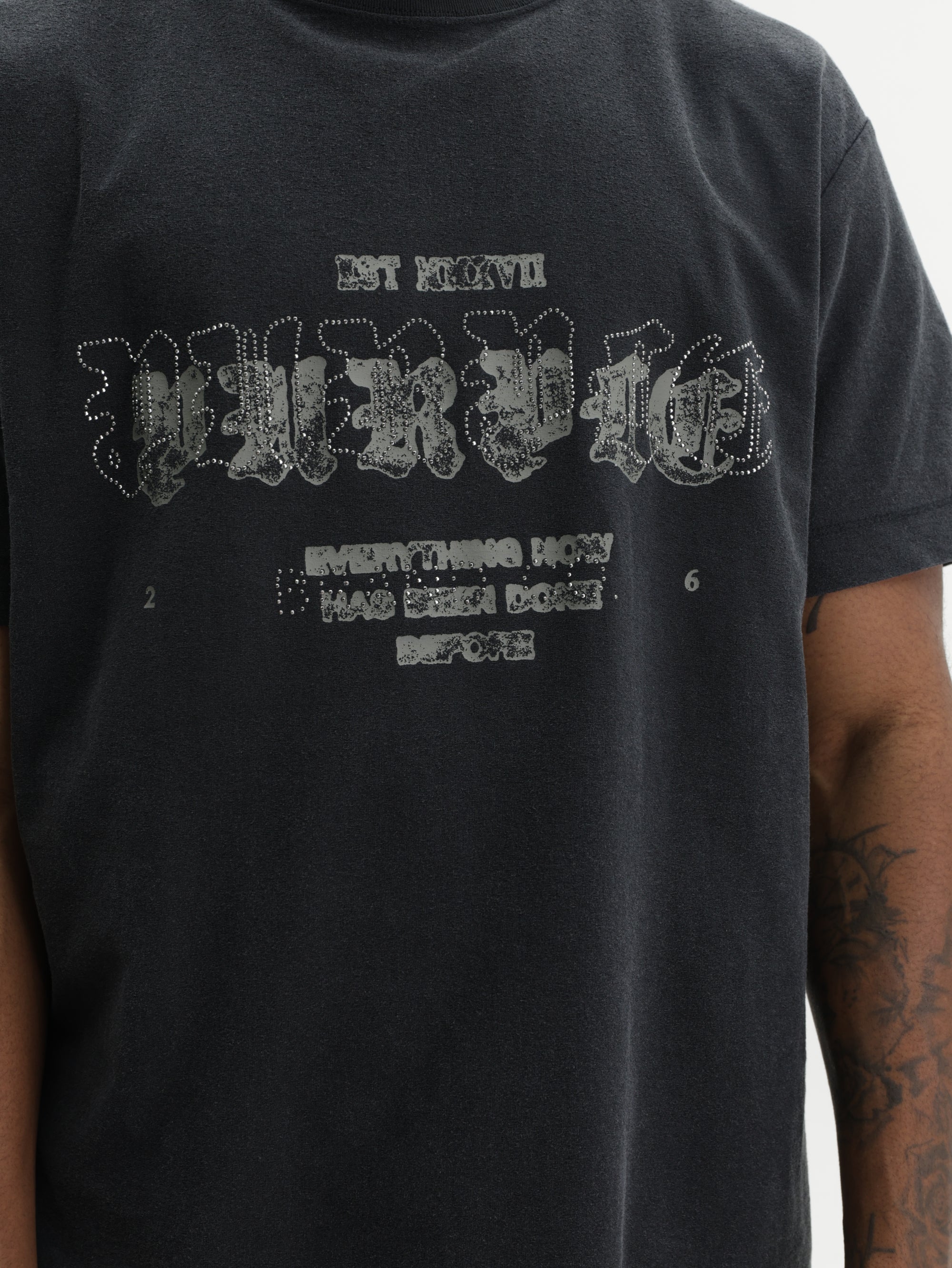 Purple T-Shirt Textured  Black