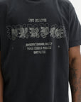 Purple T-Shirt Textured  Black
