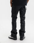 Purple Jeans Coated Flare Black