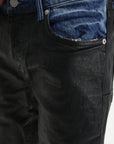 Purple Jeans Coated Flare Black