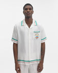 Casablanca Shirt Cuban Collar  White