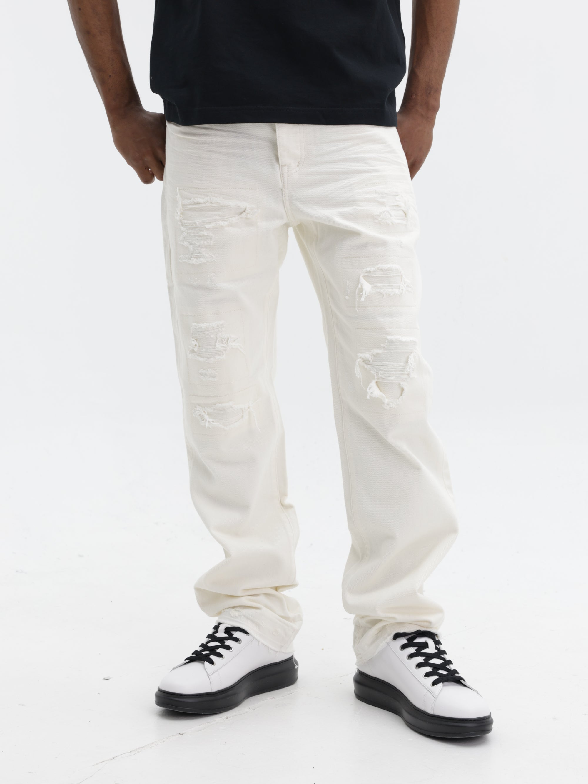 Purple Jeans Blowout Patch Off White