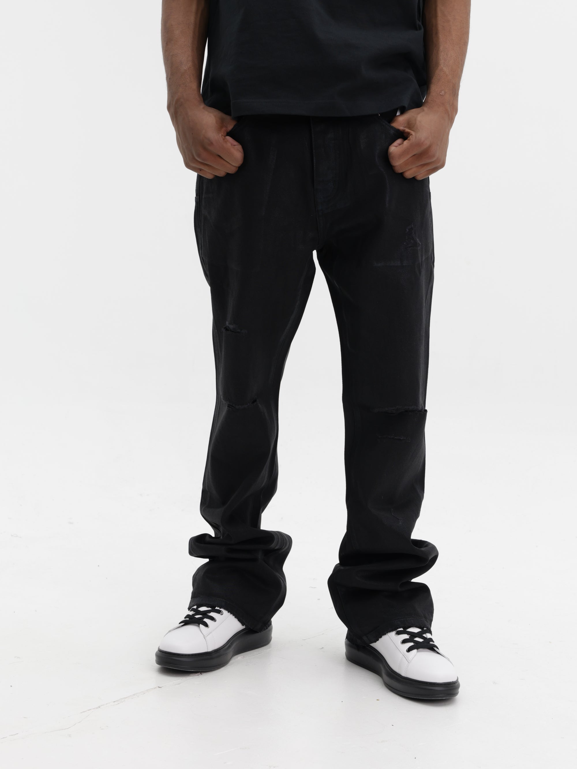 Purple Jeans Rinsed Dark Black