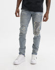 Purple Jeans Skinny Beaded Indigo