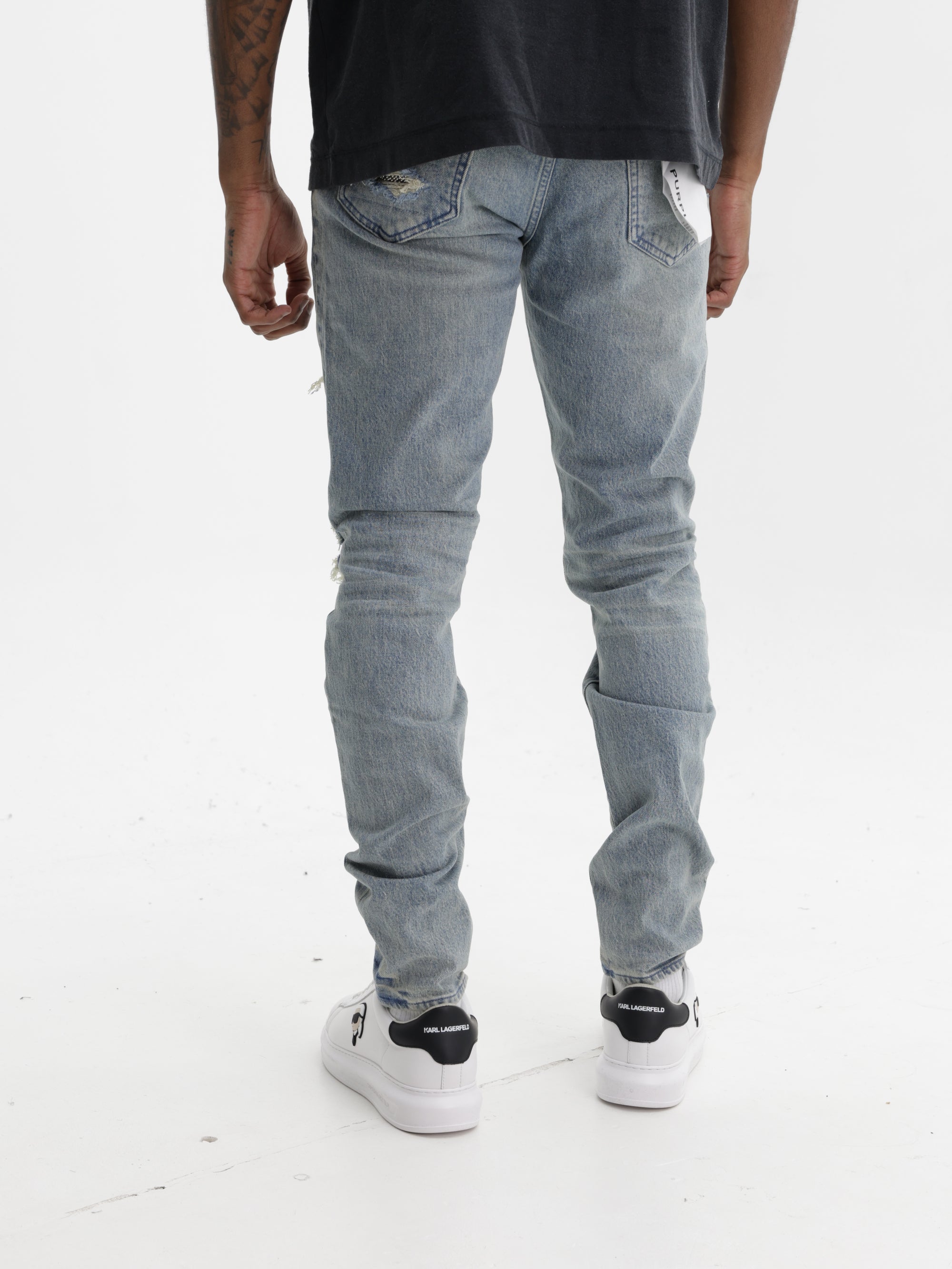 Purple Jeans Skinny Beaded Indigo