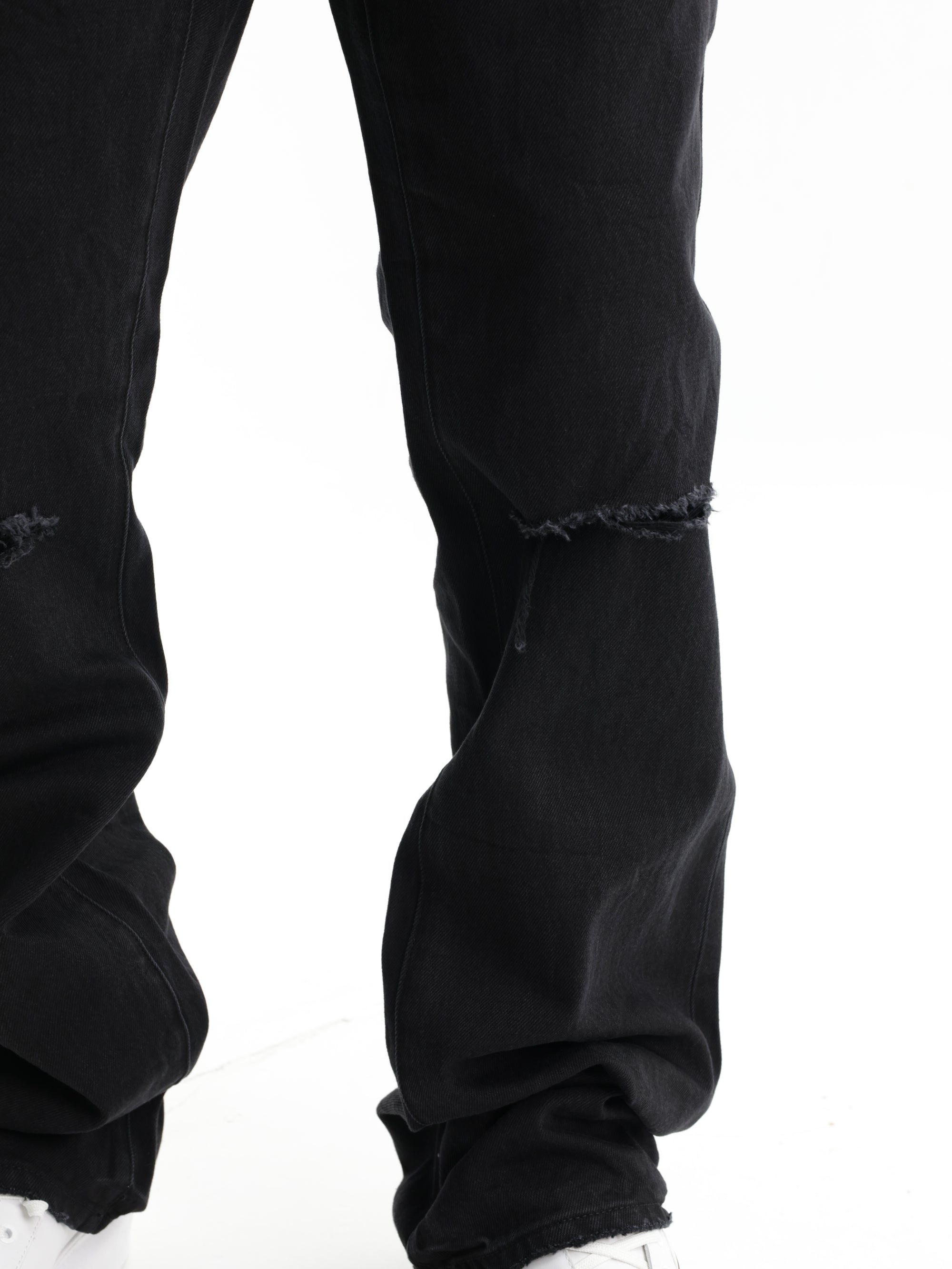 Purple Jeans Lancer Rip Boot Black