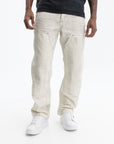 Purple Jeans Canvas Carpenter White