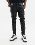 Purple Jeans Skinny Coated Black