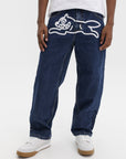 Icecream Running Dog Double Scoop Denim Pants Mid Wash Blue