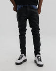Purple Jeans Skinny Coated Black