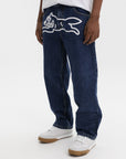 Icecream Running Dog Double Scoop Denim Pants Mid Wash Blue