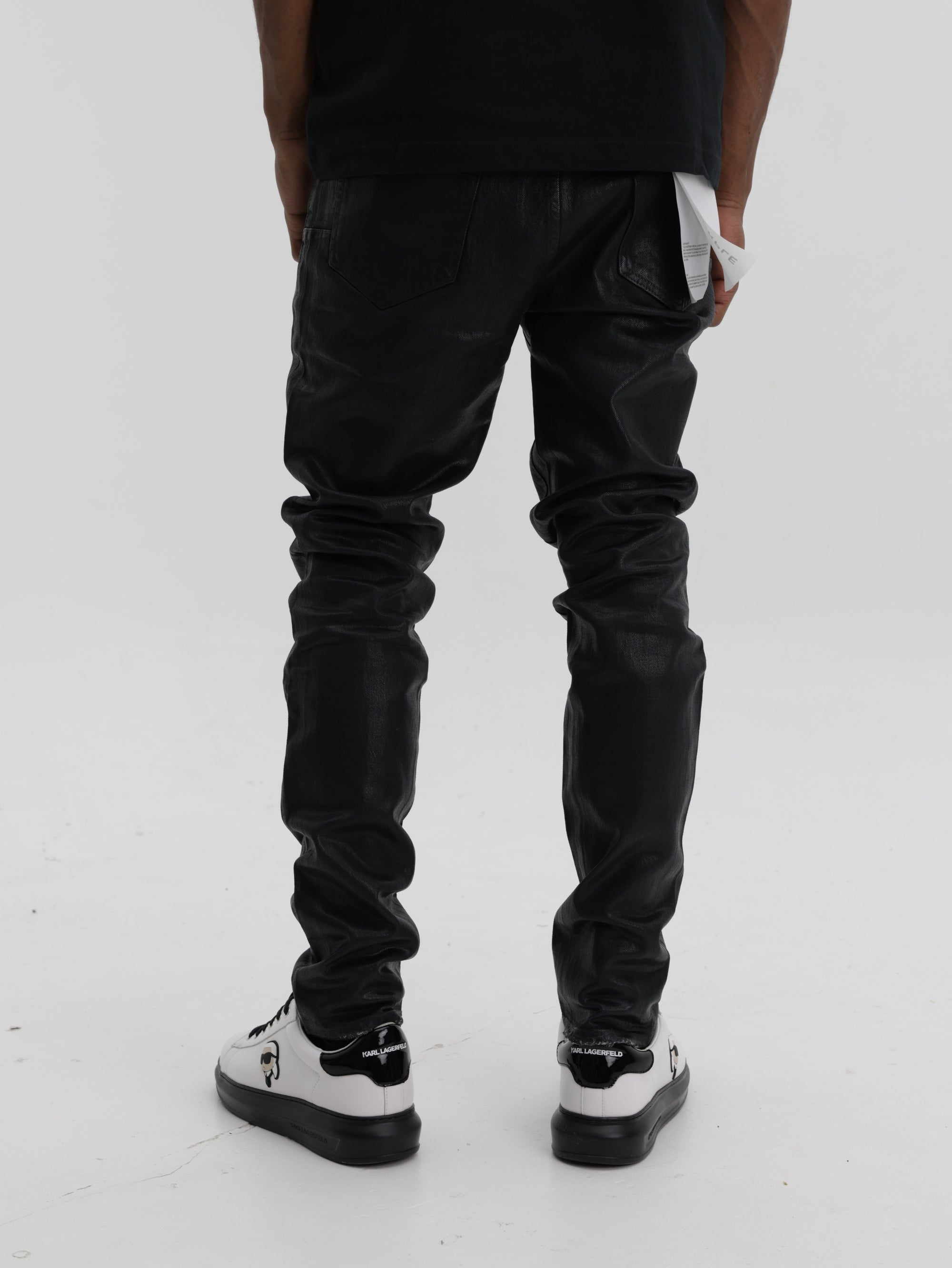 Purple Jeans Skinny Coated Black