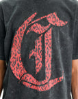 Just Cavalli T-Shirt Acid Cut Material Black