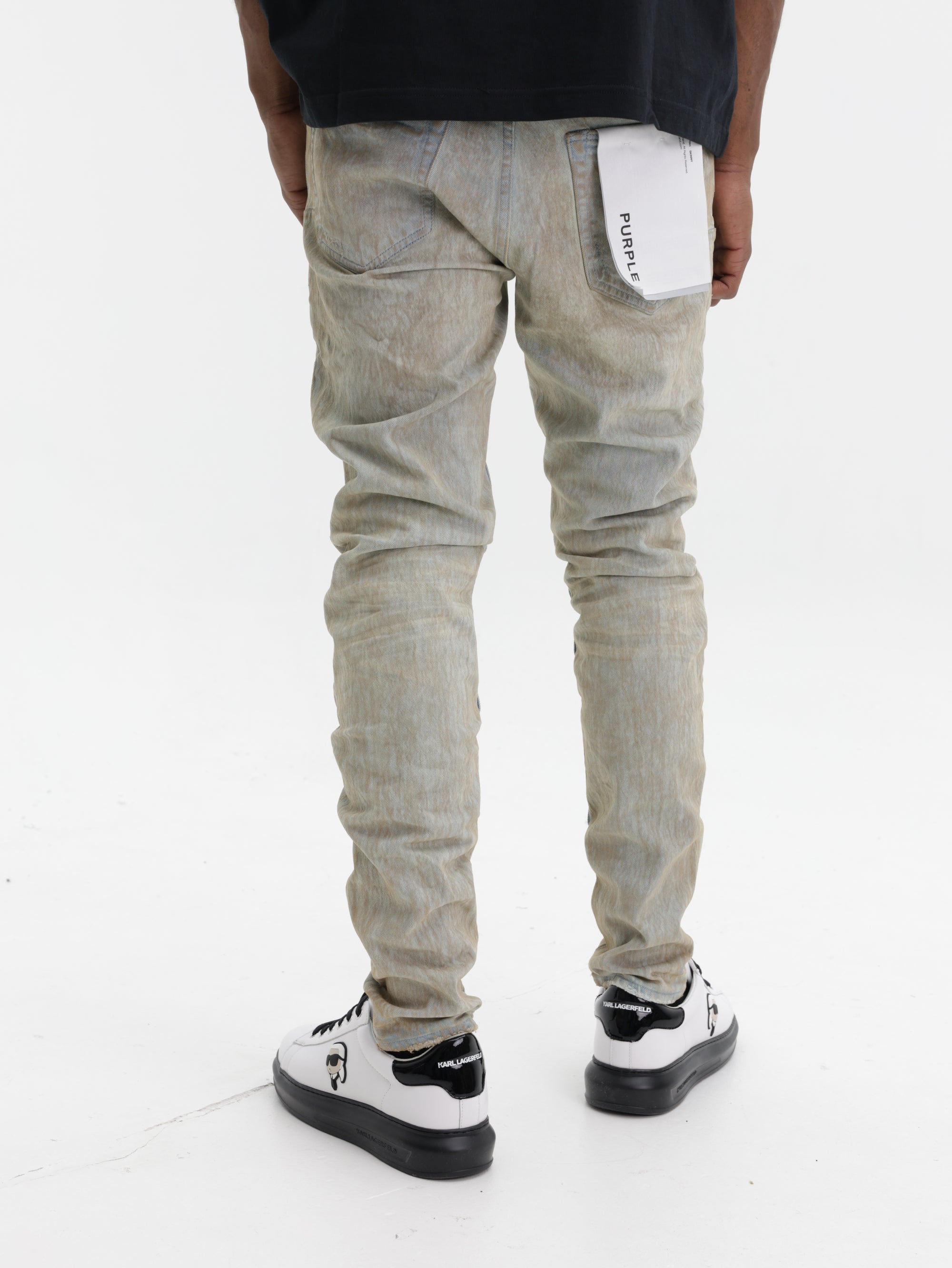 Purple Jeans Skinny Mud Tan