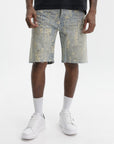 Purple Jeans Bead Splatter Indigo