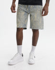 Purple Jeans Bead Splatter Indigo