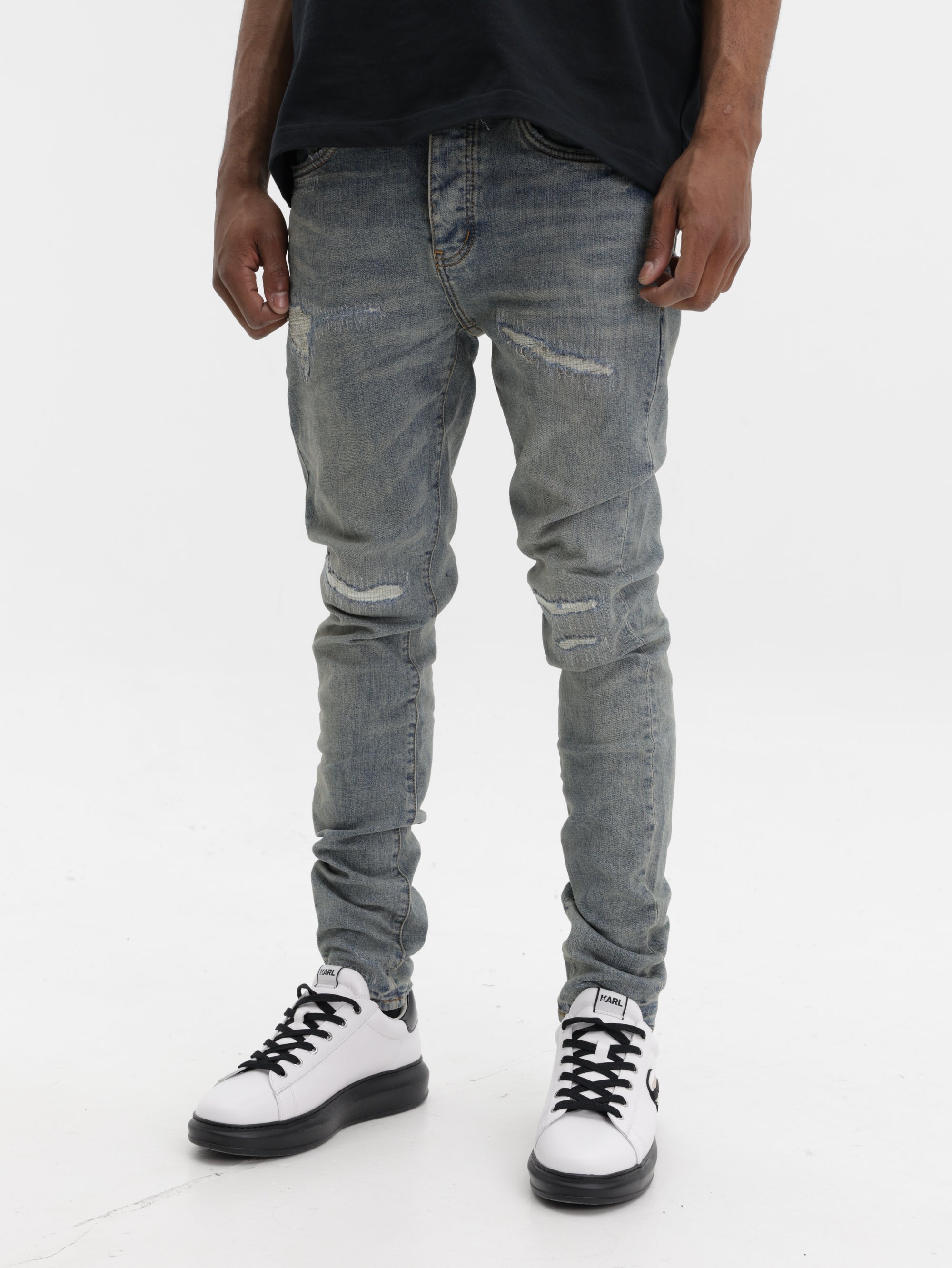 Purple Jeans Light Blue Vintage Indigo