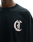 Just Cavalli T-Shirt Maxi Logo Leo Black