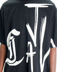 Just Cavalli T-Shirt Maxi Side Logo Black