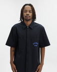 Givenchy Shirt Short Sleeve Logo Dark Blue