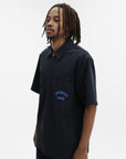 Givenchy Shirt Short Sleeve Logo Dark Blue