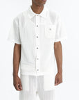 Casablanca Shirt Mesh Collar Ss White