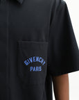 Givenchy Shirt Short Sleeve Logo Dark Blue