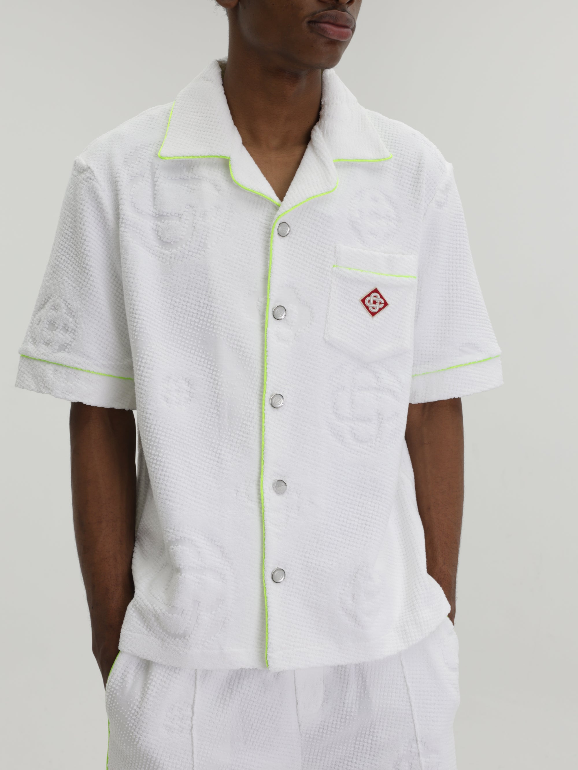 Casablanca Shirt Towelling Monogram White