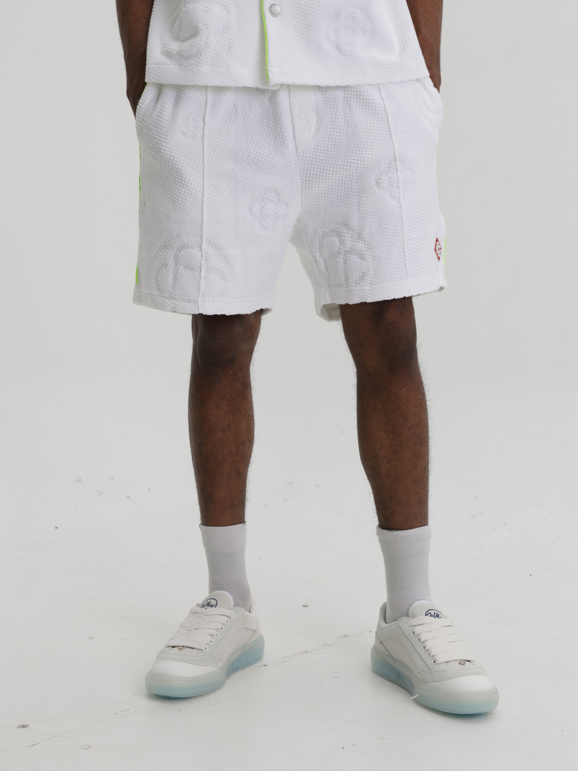 Casablanca Shorts Towelling Monogram White